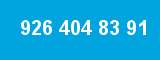 926 404 83 91 926 404 83 91